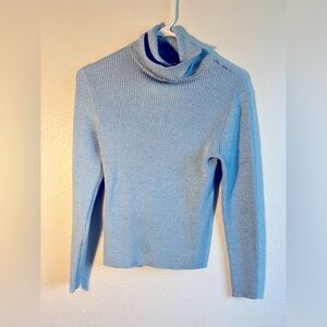 Small Sparkly Blue Turtleneck Sweater